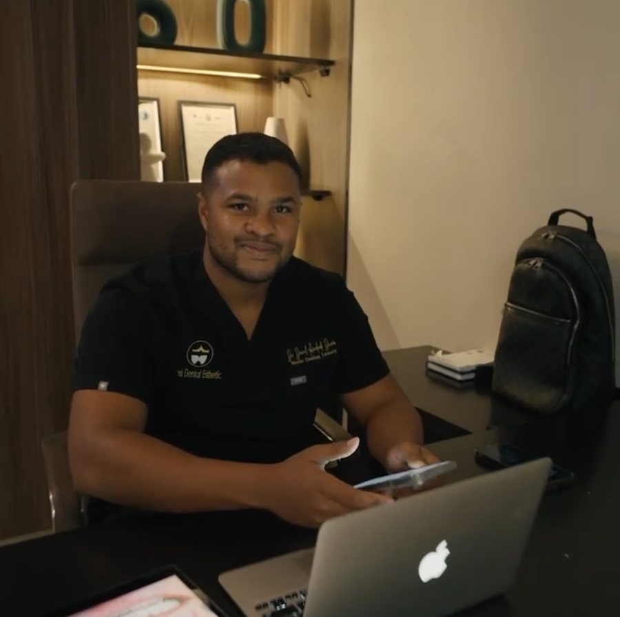 Dr. Daniel at his desk